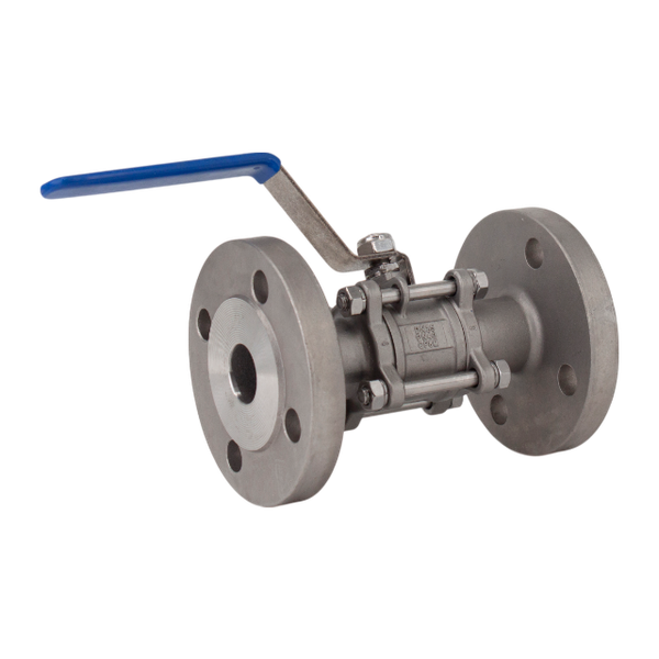 Кран шаровый фланцевый трехсоставной нержавеющий (3PC), AISI304 DN25 (1"), (CF8), PN40