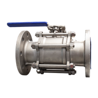 Кран шаровый фланцевый под привод нержавеющий (3PC), AISI316TI DN 100 (4"), PN40