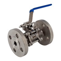 Кран шаровый фланцевый под привод нержавеющий (3PC), AISI304 DN15 (1/2"), (CF8), PN40
