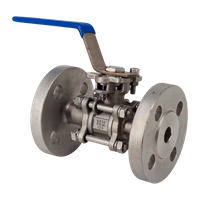 Кран шаровый фланцевый под привод нержавеющий (3PC), AISI304 DN15 (1/2"), (CF8), PN40