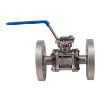 Кран шаровый фланцевый под привод нержавеющий (3PC), AISI304 DN15 (1/2"), (CF8), PN40