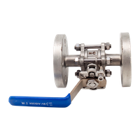 Кран шаровый фланцевый под привод нержавеющий (3PC), AISI304 DN15 (1/2"), (CF8), PN40