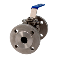 Кран шаровый фланцевый под привод нержавеющий (3PC), AISI304 DN25 (1"), (CF8), PN40