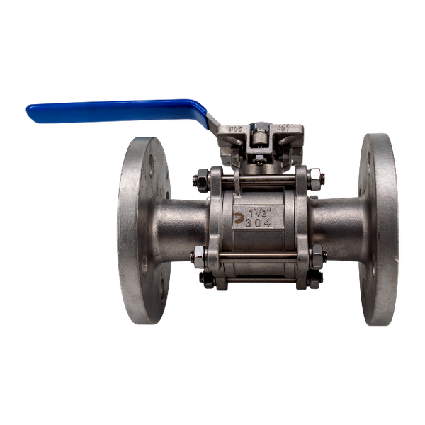 Кран шаровый фланцевый под привод нержавеющий (3PC), AISI304 DN40 (1_1/2"), (CF8), PN40