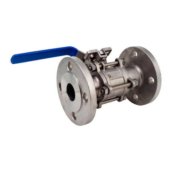 Кран шаровый фланцевый под привод нержавеющий (3PC), AISI304 DN40 (1_1/2"), (CF8), PN40