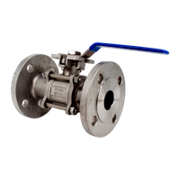 Кран шаровый фланцевый под привод нержавеющий (3PC), AISI304 DN40 (1_1/2"), (CF8), PN40