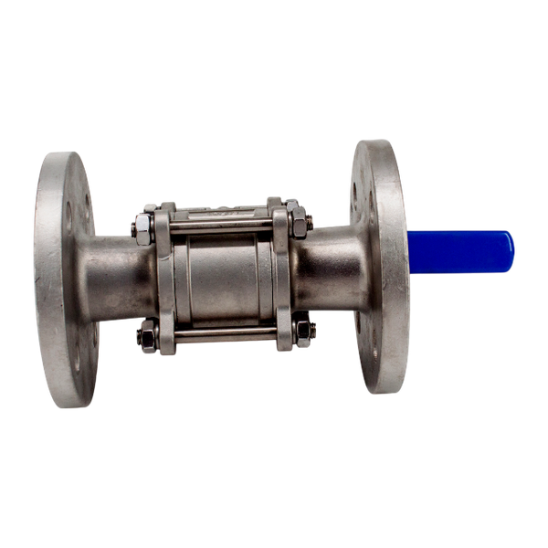 Кран шаровый фланцевый под привод нержавеющий (3PC), AISI304 DN40 (1_1/2"), (CF8), PN40