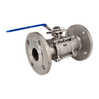 Кран шаровый фланцевый под привод нержавеющий (3PC), AISI304 DN50 (2"), (CF8), PN40