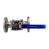 Кран шаровый фланцевый под привод нержавеющий (3PC), AISI304 DN65 (2_1/2"), (CF8), PN40