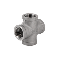 Крестовина нержавеющая, AISI304 DN15 (1/2"), (CF8), PN16