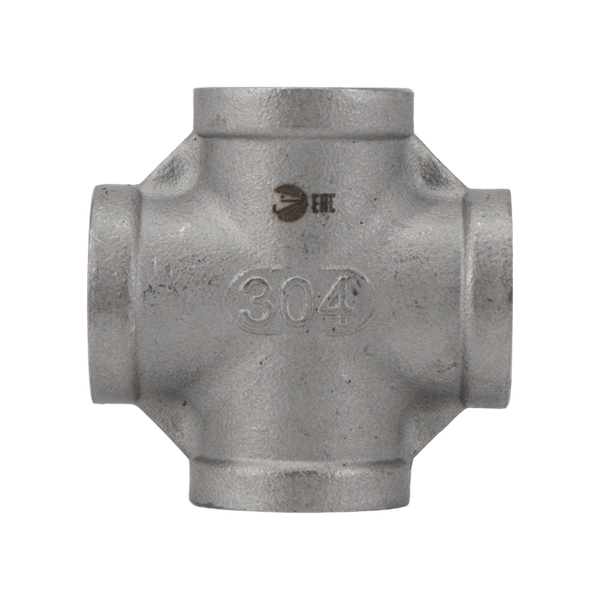 Крестовина нержавеющая, AISI304 DN10 (3/8"), (CF8), PN16