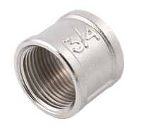 Муфта латунная никелированная, DN20 (3/4"), PN40