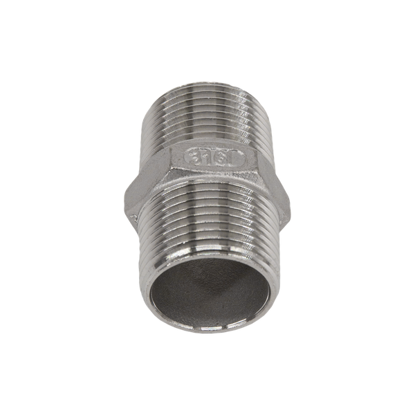 Ниппель резьбовой нержавеющий, AISI316 DN20 (3/4"), (CF8M), PN16