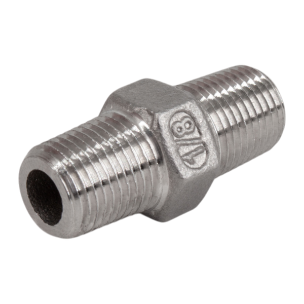 Ниппель резьбовой нержавеющий, AISI316 DN 6 (1/8"), (CF8M), PN16