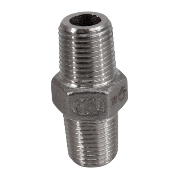 Ниппель резьбовой нержавеющий, AISI316 DN 6 (1/8"), (CF8M), PN16