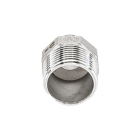 Ниппель резьбовой переходной нержавеющий,  AISI304 DN25 х DN15 (1" х 1/2"), (CF8), PN16