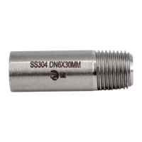 Ниппель приварной нержавеющий, AISI304 DN 6 (1/8"), (CF8), PN16