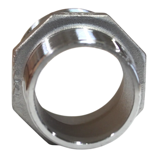 Ниппель резьбовой переходной нержавеющий,  AISI304 DN50 х DN40 ( 2" х 1_1/2"), (CF8), PN16