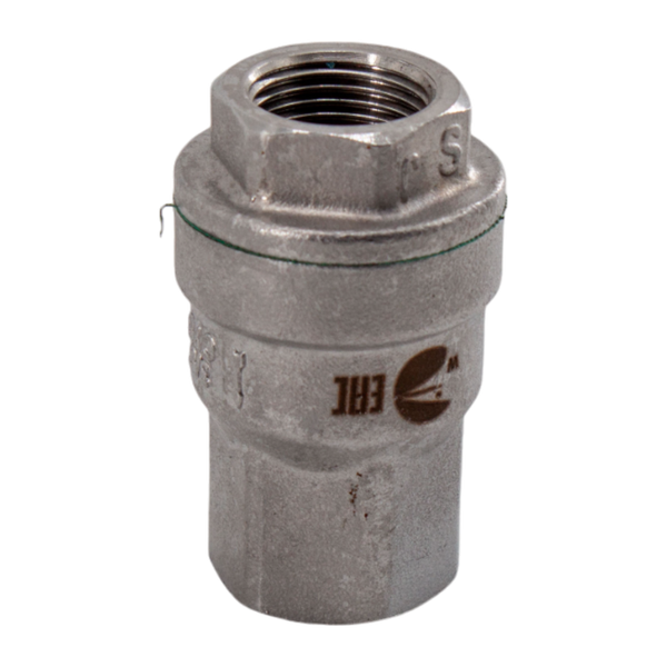 Обратный клапан муфтовый прямой нержавеющий, AISI304 DN10 (3/8"), (CF8), PN64