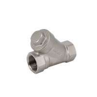 Обратный клапан муфтовый Y-тип нержавеющий, AISI304 DN20 (3/4"), (CF8), PN64