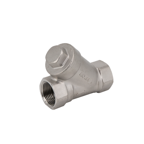 Обратный клапан муфтовый Y-тип нержавеющий, AISI304 DN20 (3/4"), (CF8), PN64