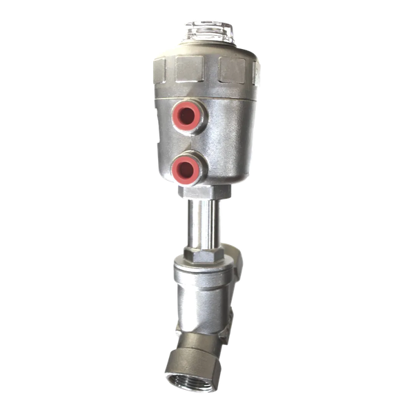 Отсечной пневматический клапан муфтовый, нормально закрытый, нержавеющий, AISI304 DN20 (3/4") PN25