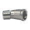 Отвод резьбовой нр/вр 45° нержавеющий, AISI304 DN15 (1/2"), (CF8), PN16