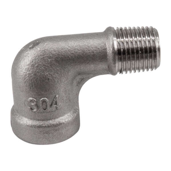 Отвод резьбовой вр/нр нержавеющий, AISI304 DN 6 (1/8"), (CF8), PN16