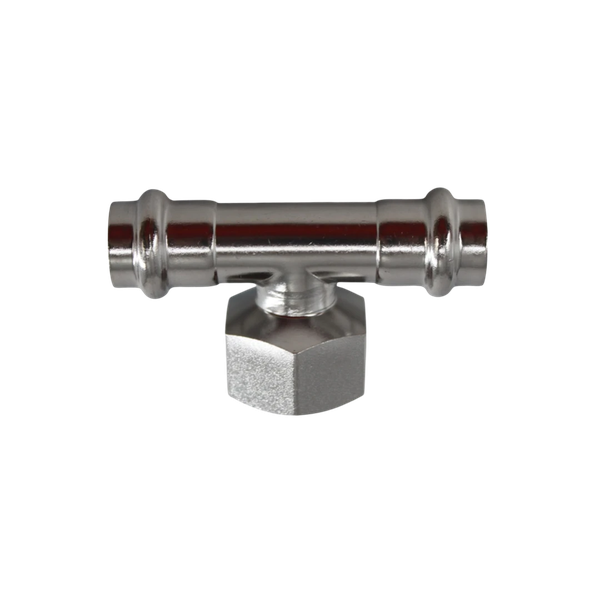 Пресс-тройник ПР/ВР/ПР нержавеющий, AISI304 15mm x 3/4" x 15mm, CF8, PN16