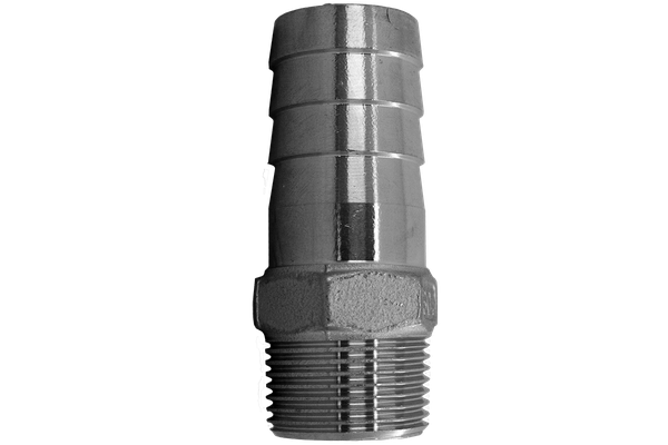 Штуцер елочка нержавеющий, AISI304 DN15 x 15mm (1/2" x 15mm), (CF8), PN16