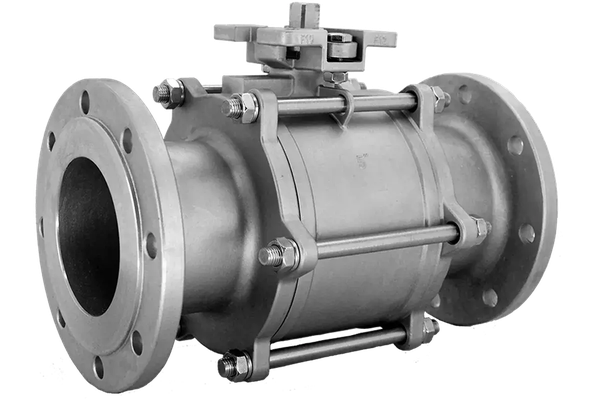 Кран шаровый фланцевый трехсоставной нержавеющий (3PC), AISI304 DN 125 (5"), (CF8), PN16