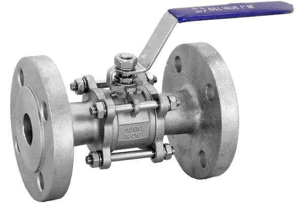Кран шаровый фланцевый трехсоставной нержавеющий (3PC), AISI316 DN25 (1"), (CF8M), PN16