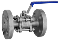 Кран шаровый фланцевый трехсоставной нержавеющий (3PC), AISI304 DN15 (1/2"), (CF8), PN16