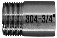 Ниппель приварной нержавеющий, AISI304 DN20 (3/4"), (CF8), PN16