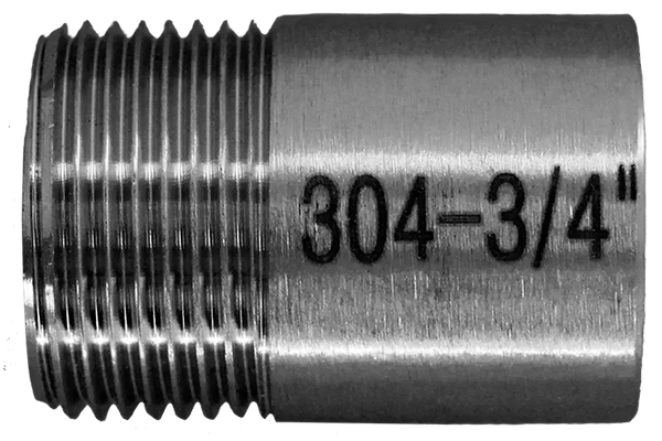 Ниппель приварной нержавеющий, AISI304 DN20 (3/4"), (CF8), PN16