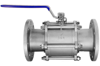 Кран шаровый фланцевый трехсоставной нержавеющий (3PC), AISI304 DN 100 (4"), (CF8), PN16