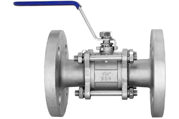 Кран шаровый фланцевый трехсоставной нержавеющий (3PC), AISI304 DN32 (1_1/4"), (CF8), PN16