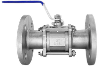 Кран шаровый фланцевый трехсоставной нержавеющий (3PC), AISI316 DN50 (2"), (CF8M), PN16