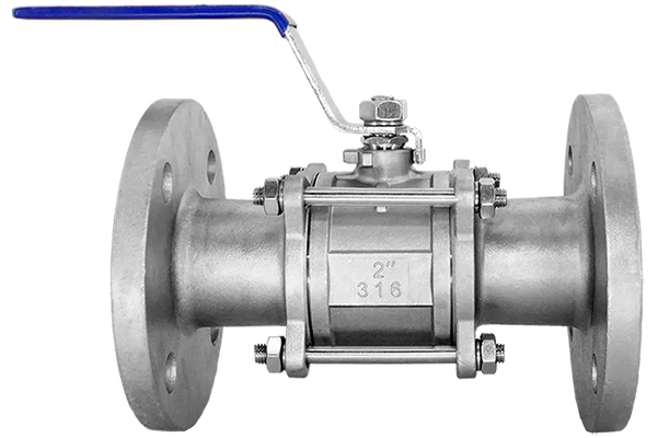 Кран шаровый фланцевый трехсоставной нержавеющий (3PC), AISI316 DN50 (2"), (CF8M), PN16