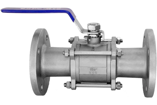 Кран шаровый фланцевый трехсоставной нержавеющий (3PC), AISI316 DN65 (2_1/2"), (CF8M), PN16