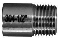 Ниппель приварной нержавеющий, AISI304 DN15 (1/2"), (CF8), PN16