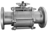 Кран шаровый фланцевый трехсоставной нержавеющий (3PC), AISI304 DN 125 (5"), (CF8), PN16