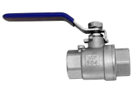 Кран шаровый муфтовый двусоставной нержавеющий (2PC), AISI304 DN10 (3/8"), (CF8), PN64