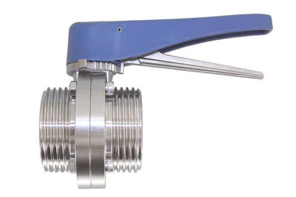 Затвор дисковый резьбовой нержавеющий под привод, EPDM, AISI304 DN40 (1_1/2"), (CF8), PN8