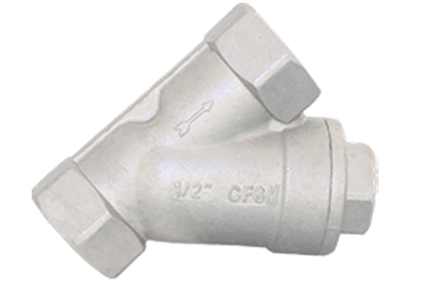 Обратный клапан муфтовый Y-тип нержавеющий, AISI316 DN15 (1/2"), (CF8M), PN64