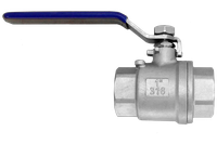 Кран шаровый муфтовый двусоставной нержавеющий (2PC), AISI316 DN25 (1"), (CF8M), PN64