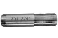 Сгон резьбовой нержавеющий, AISI304 DN20 (3/4"), (CF8), PN16