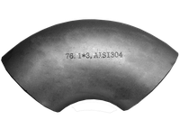 Отвод приварной нержавеющий, AISI304 76,1 * 3, (CF8), PN16