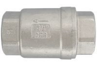 Обратный клапан муфтовый прямой нержавеющий, AISI304 DN20 (3/4"), (CF8), PN64