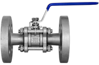 Кран шаровый фланцевый трехсоставной нержавеющий (3PC), AISI316 DN15 (1/2"), (CF8M), PN16
